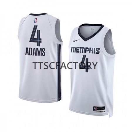 Maillot Basket Memphis Grizzlies Steven Adams 4 Nike 2022-23 Association Edition Blanc Swingman - Homme